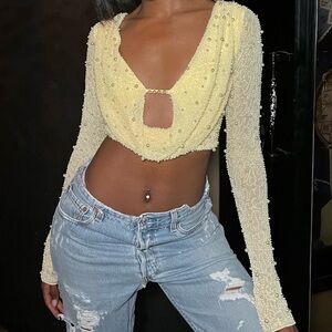 Oh Polly Embellished Crop Top